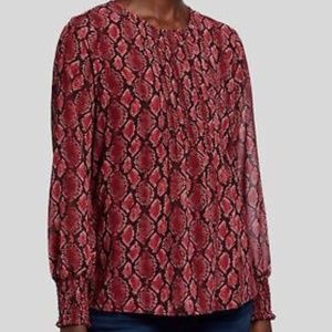 Michael Kors Red Snake Print Blouse